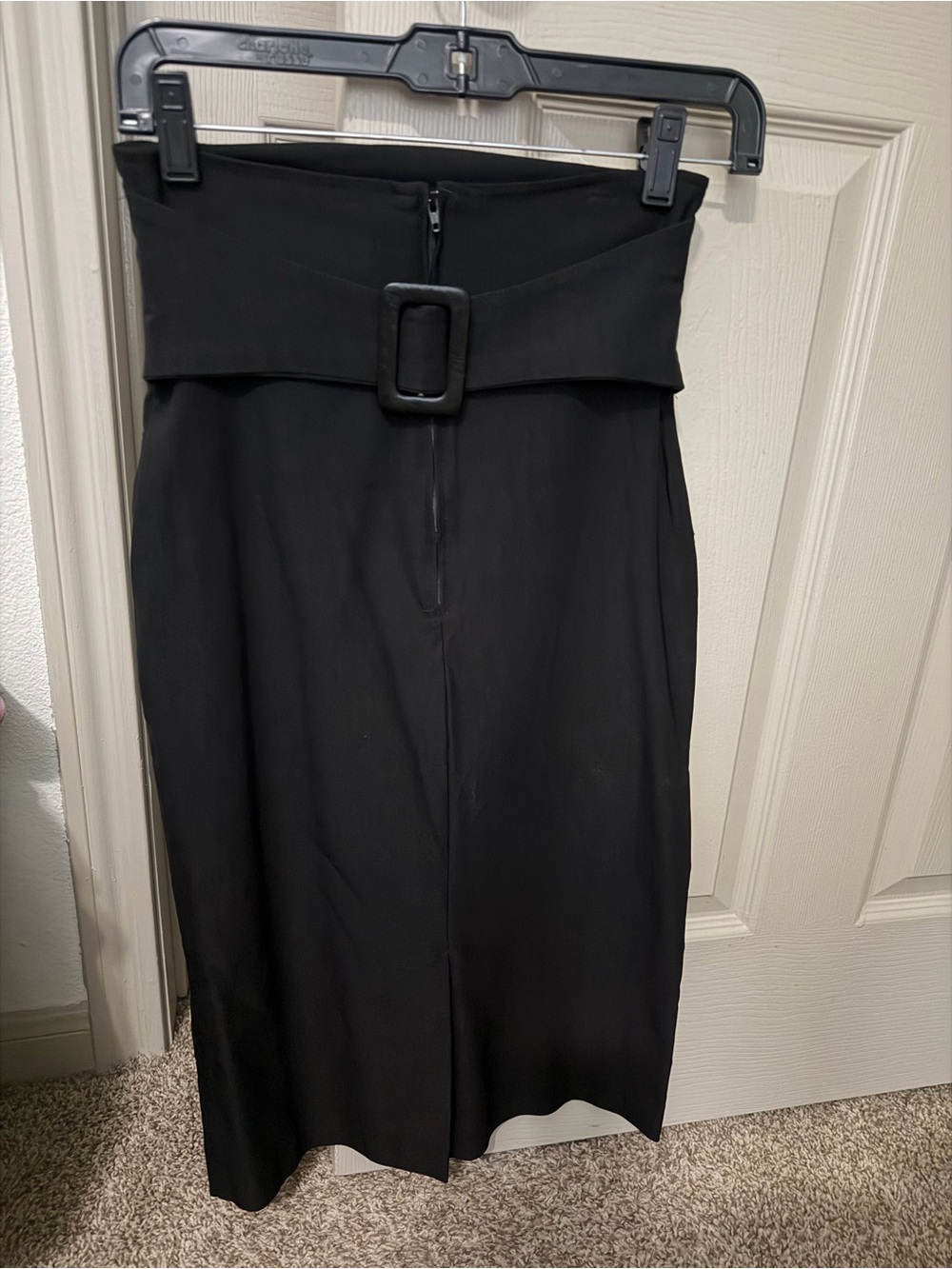Levi's Black High-Waist Belted Pencil Skirt with Buckle